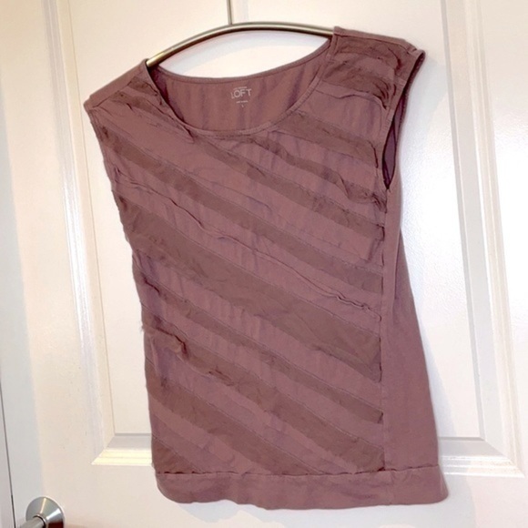 LOFT | Women’s ANN TAYLOR LOFT Lilac Colored Stylish Pattern Casual Shirt Size S - Picture 1 of 6